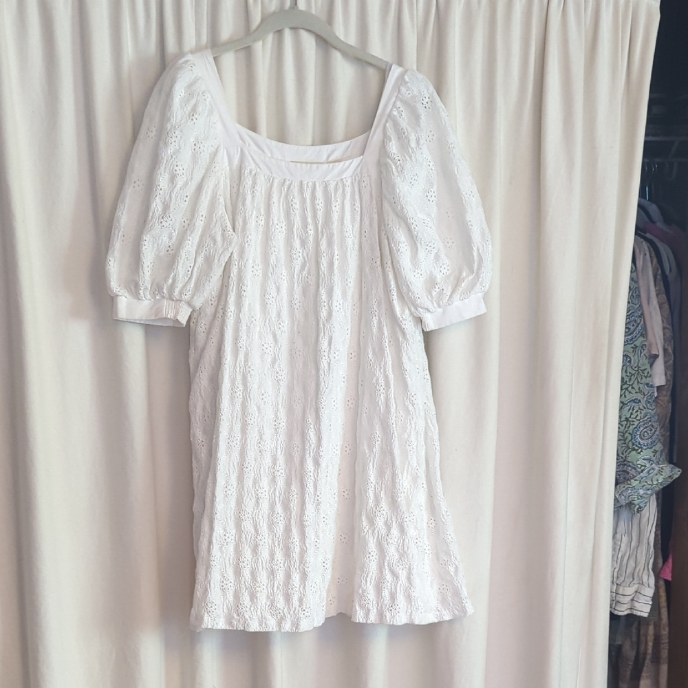 Anthropologie Maeve White Dress